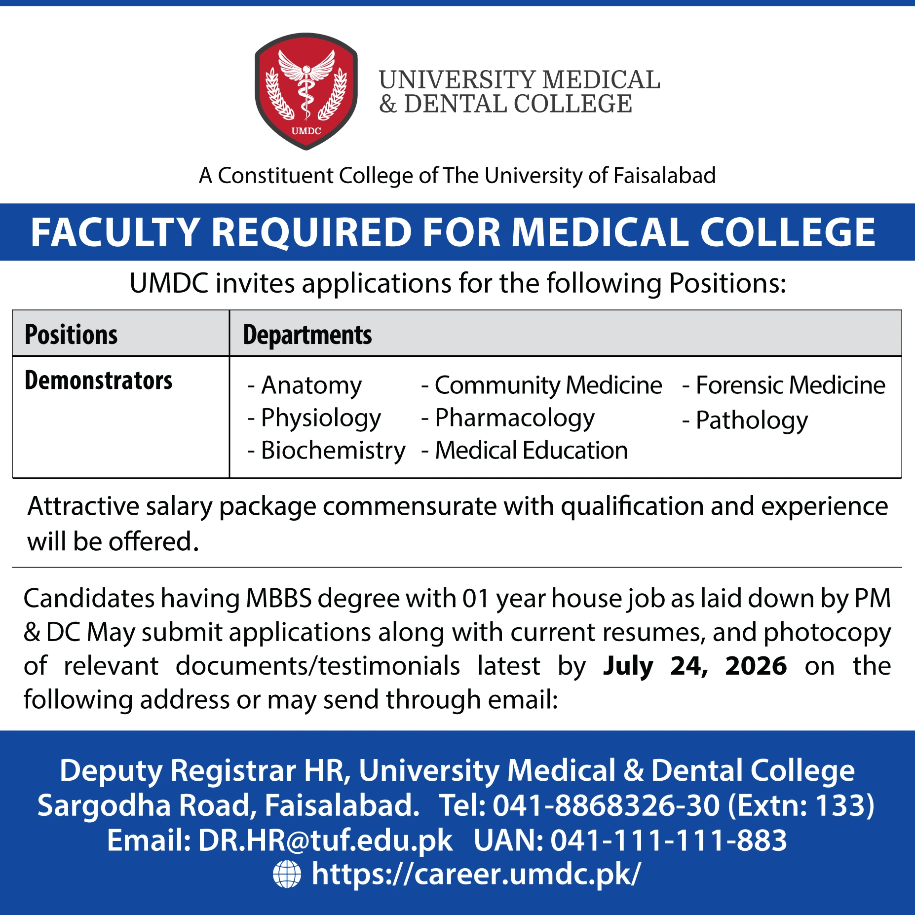 Faculty Required For Medical College
